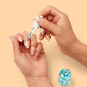 Nail Tek texture application on a natural nail to show improved surface