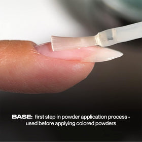 Nailboo base coat paired with phone tutorial for guided at-home use