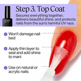 Pour detail of Nailboo liquid showing texture and low-odor formula