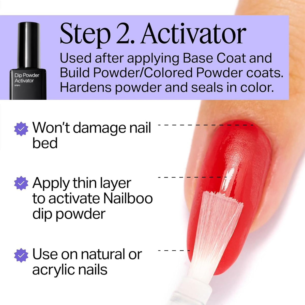 Nailboo Top Coat adding glossy, diamond-hard shine to nails
