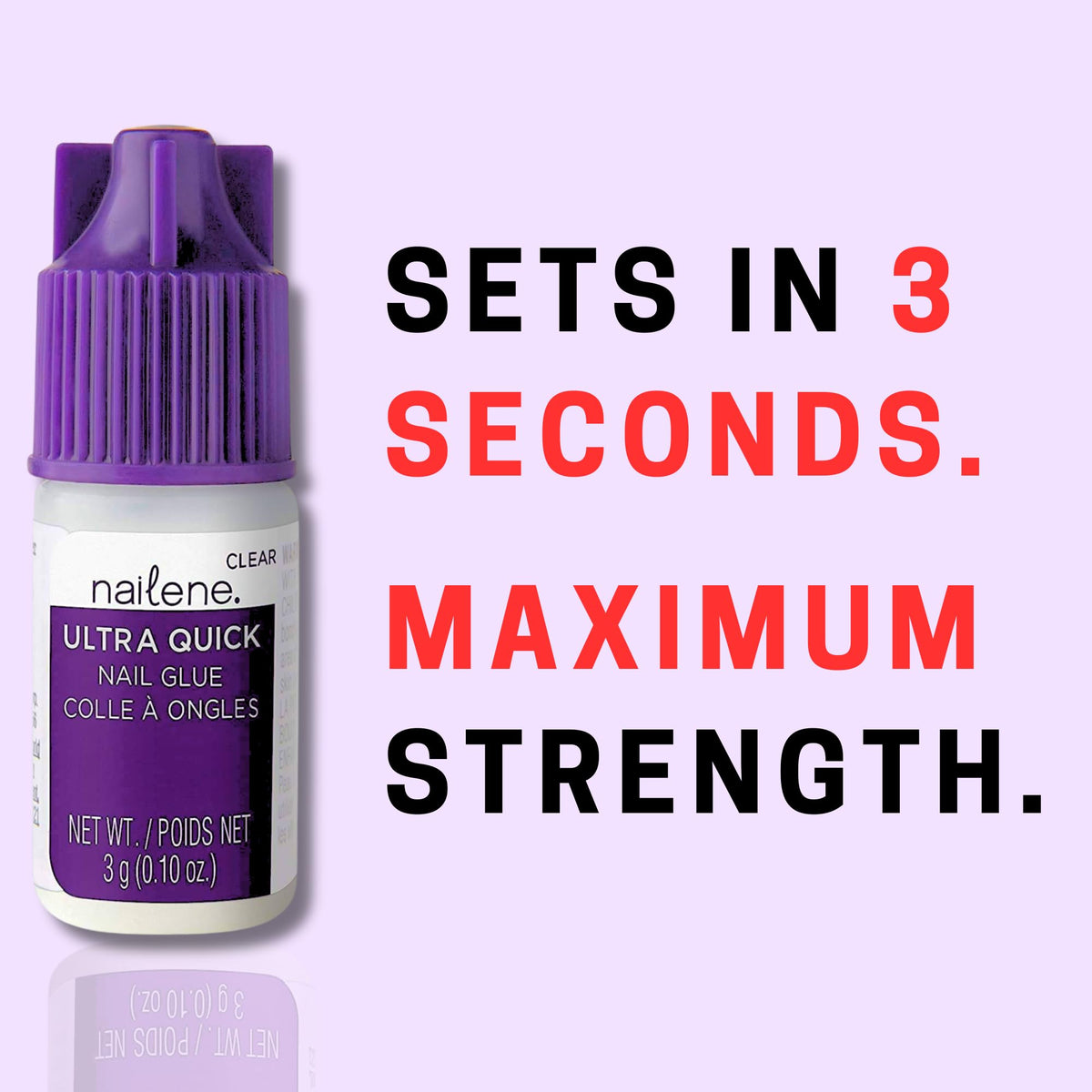 Nailene pointed tip close-up enabling precise glue placement benefit