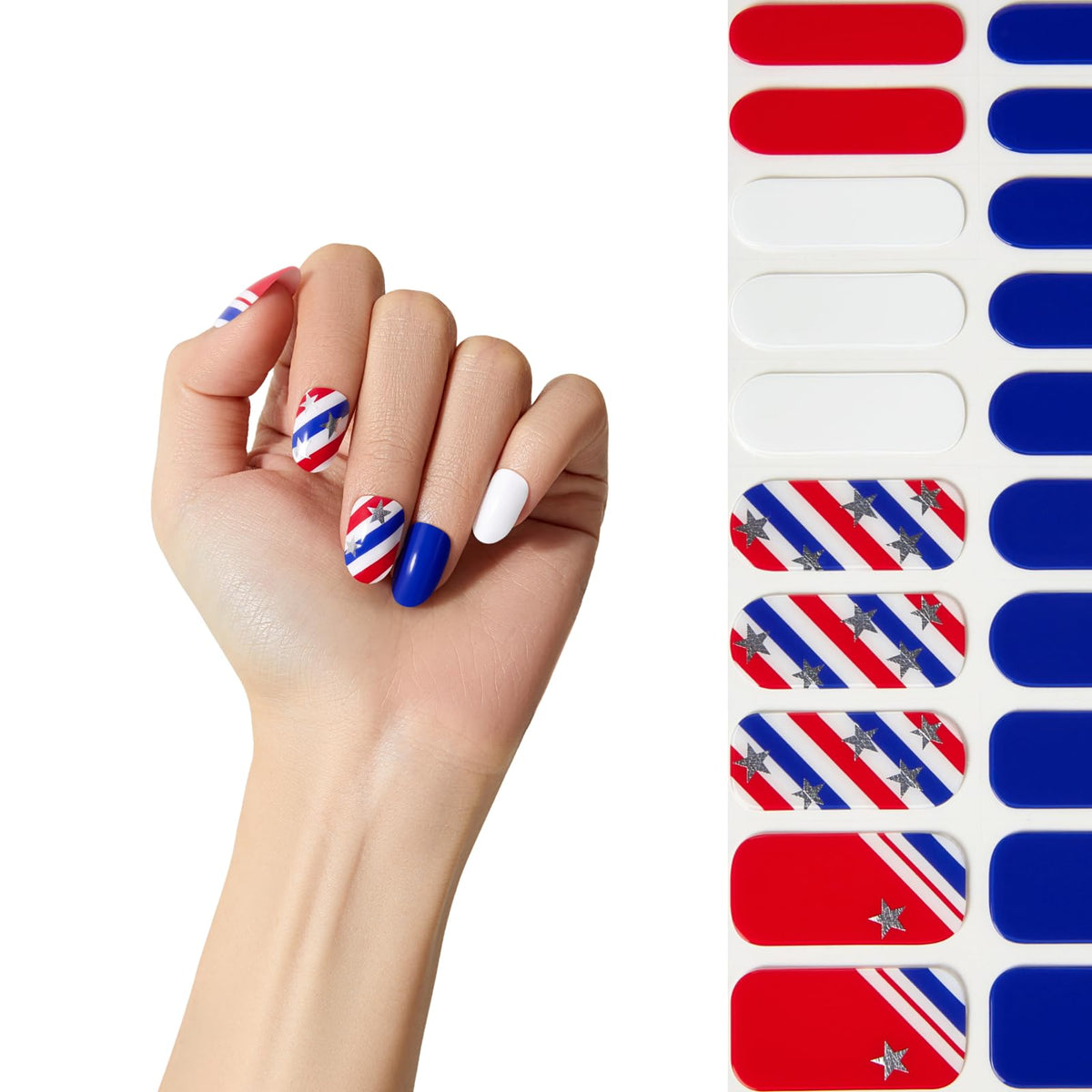 NAILOG applying a gel strip to nail demonstrating easy DIY application benefit