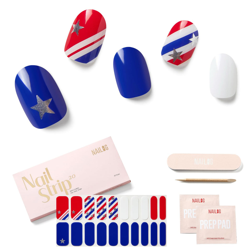 NAILOG front packaging showing Born to Star design and included contents