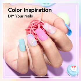Nailshion being applied by hand showcasing easy at-home manicure