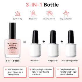 Nailshion brush and cap detail ensures precise, even base coat application