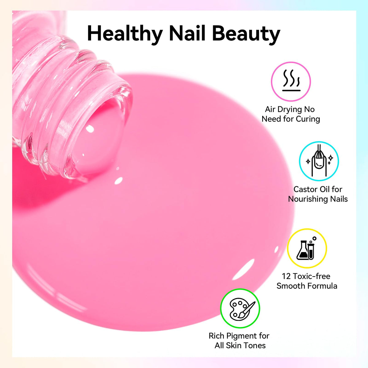 Nailshion color swatch fan illustrating shade range and easy color selection