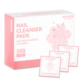 Nailshion front packaging showing 200 sealed pads and clear branding for convenience
