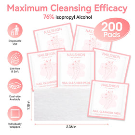 Nailshion individual wipe unwrapped displayed to show size and single-use hygiene benefit