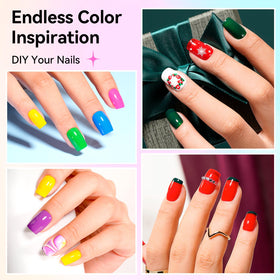 Nailshion polish texture close-up highlighting high-gloss, chip-resistant finish