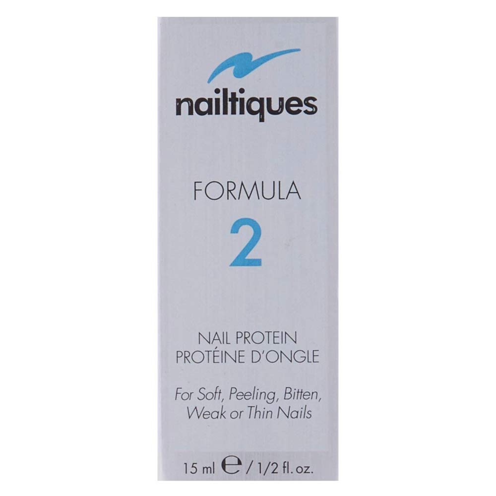 Nailtiques close-up applying protein to nail edge for faster repair