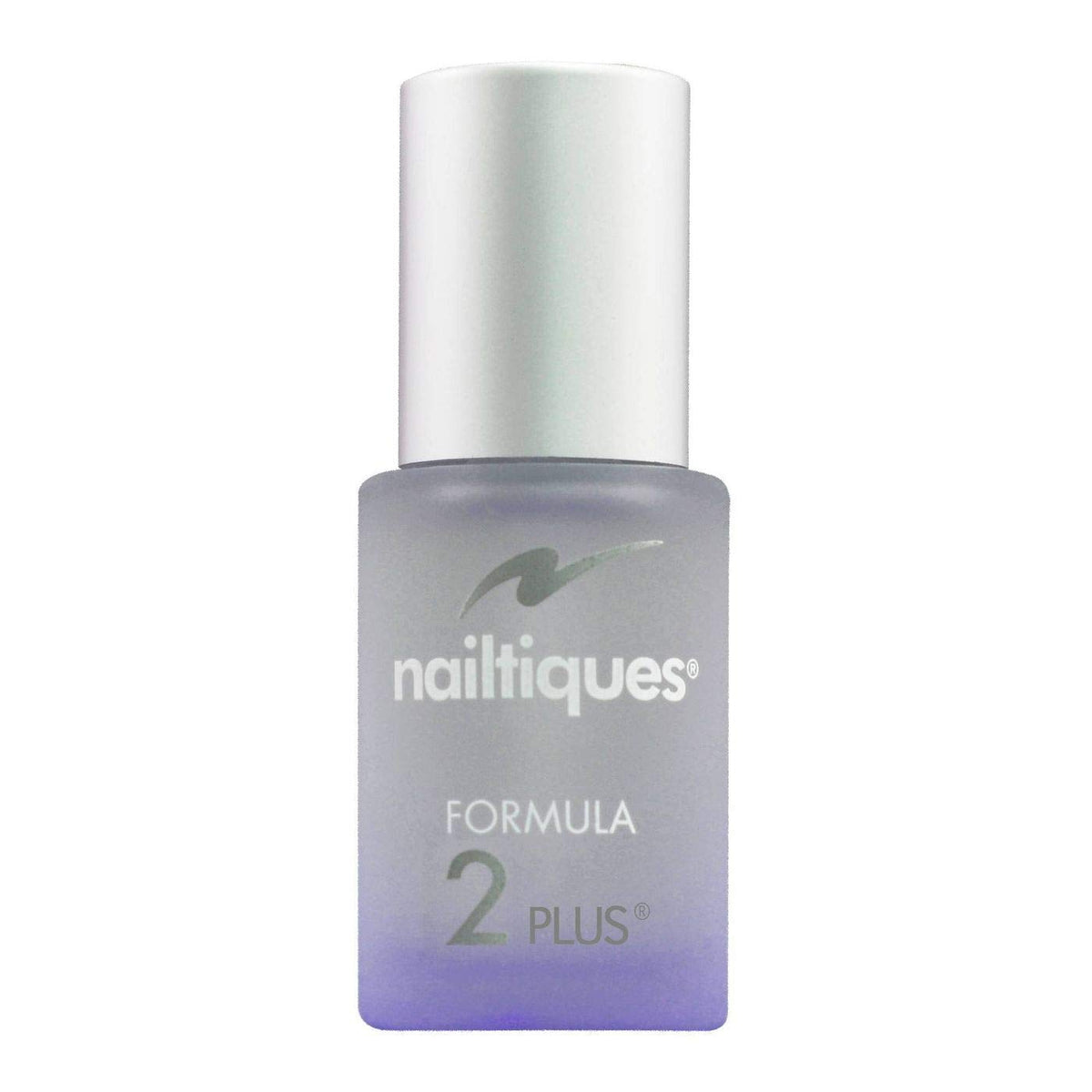 Nailtiques Formula 2 brush applying thin coat on a nail to visibly strengthen surface