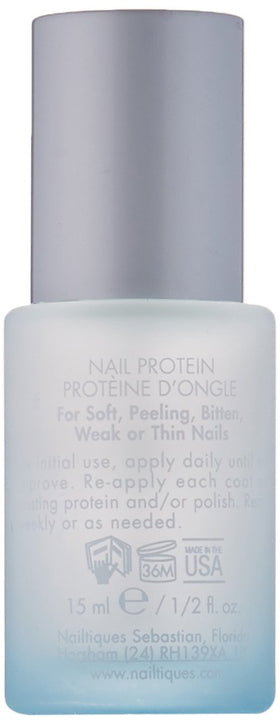Nailtiques Formula 2 brush applying clear protein to nail for stronger growth