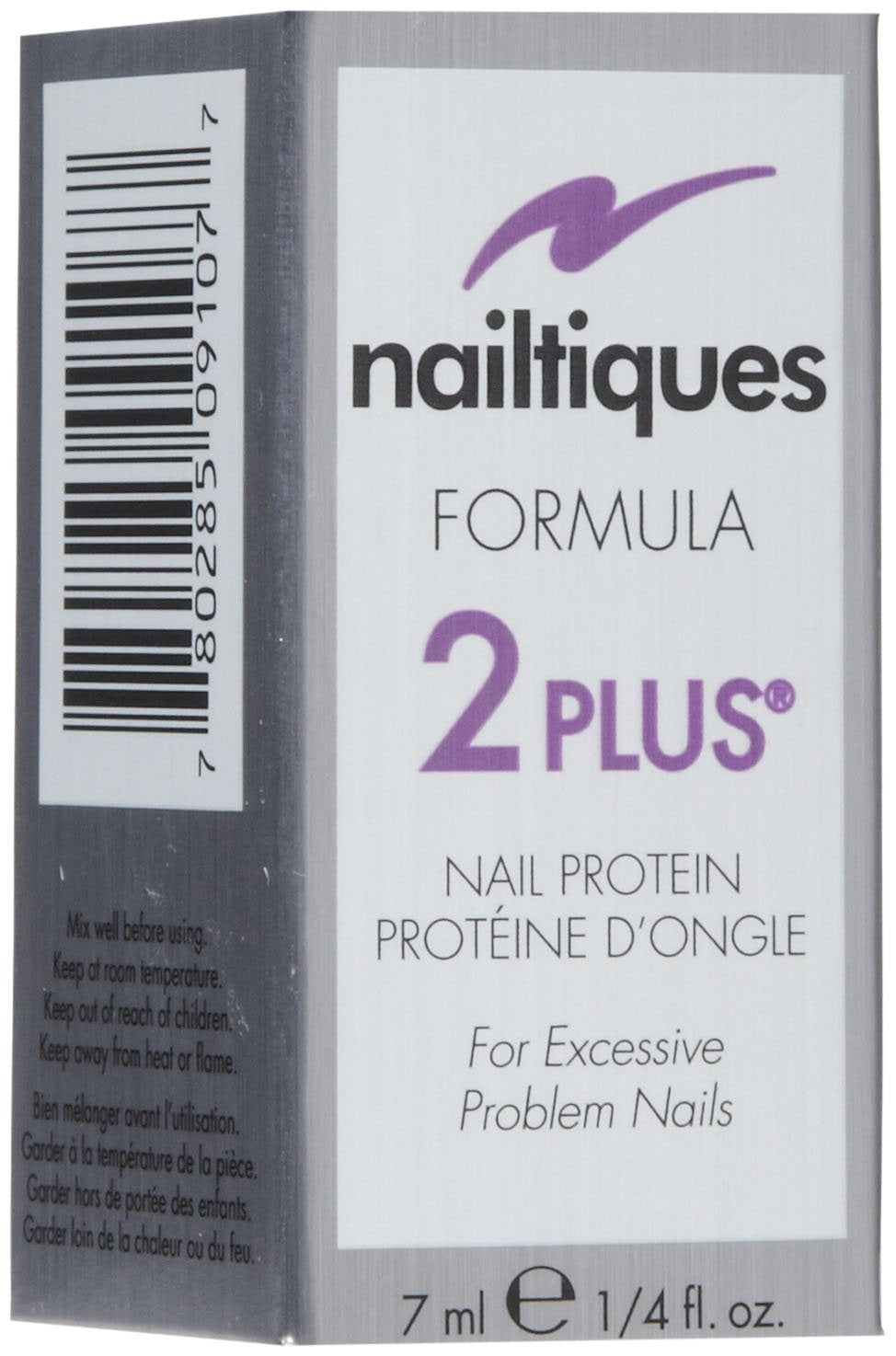 Nailtiques Formula 2 Plus brush applying protein treatment to a peeling nail for repair