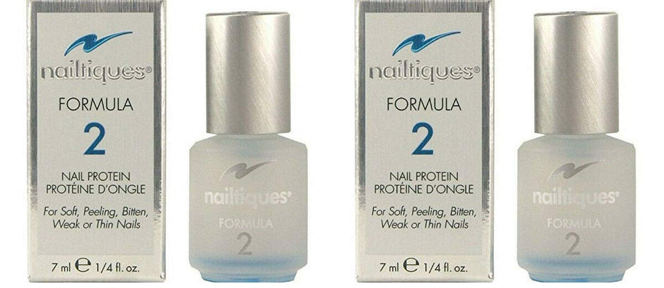Nailtiques front bottle showing label and compact size, promotes stronger nails