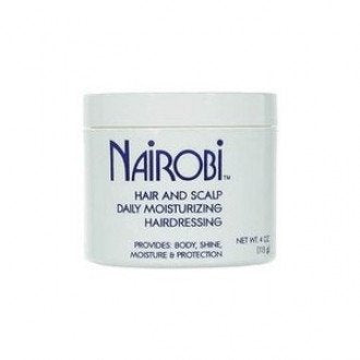 Nairobi jar front view showing label and 4 oz size, highlights lightweight shine
