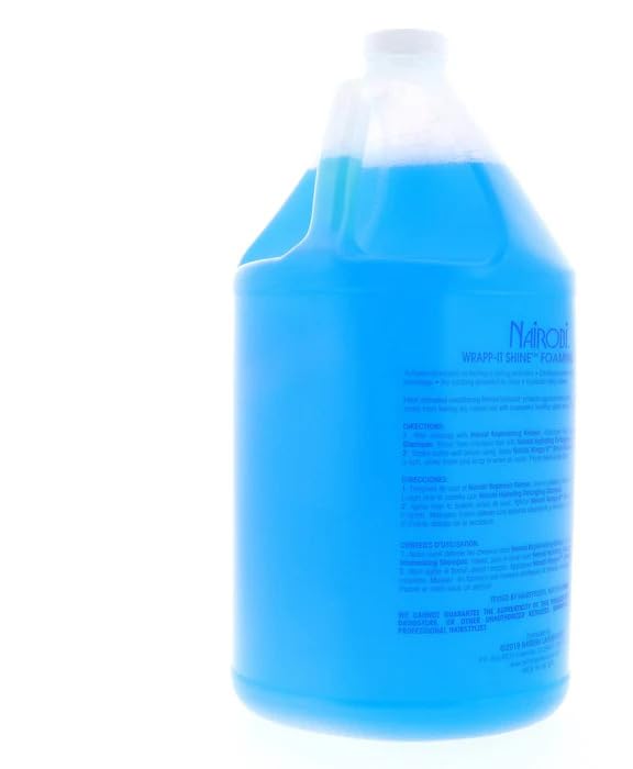 Nairobi gallon next to smaller bottles illustrating economical bulk value for salons