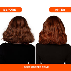 naissant before and after copper tone comparison showing visible vibrancy