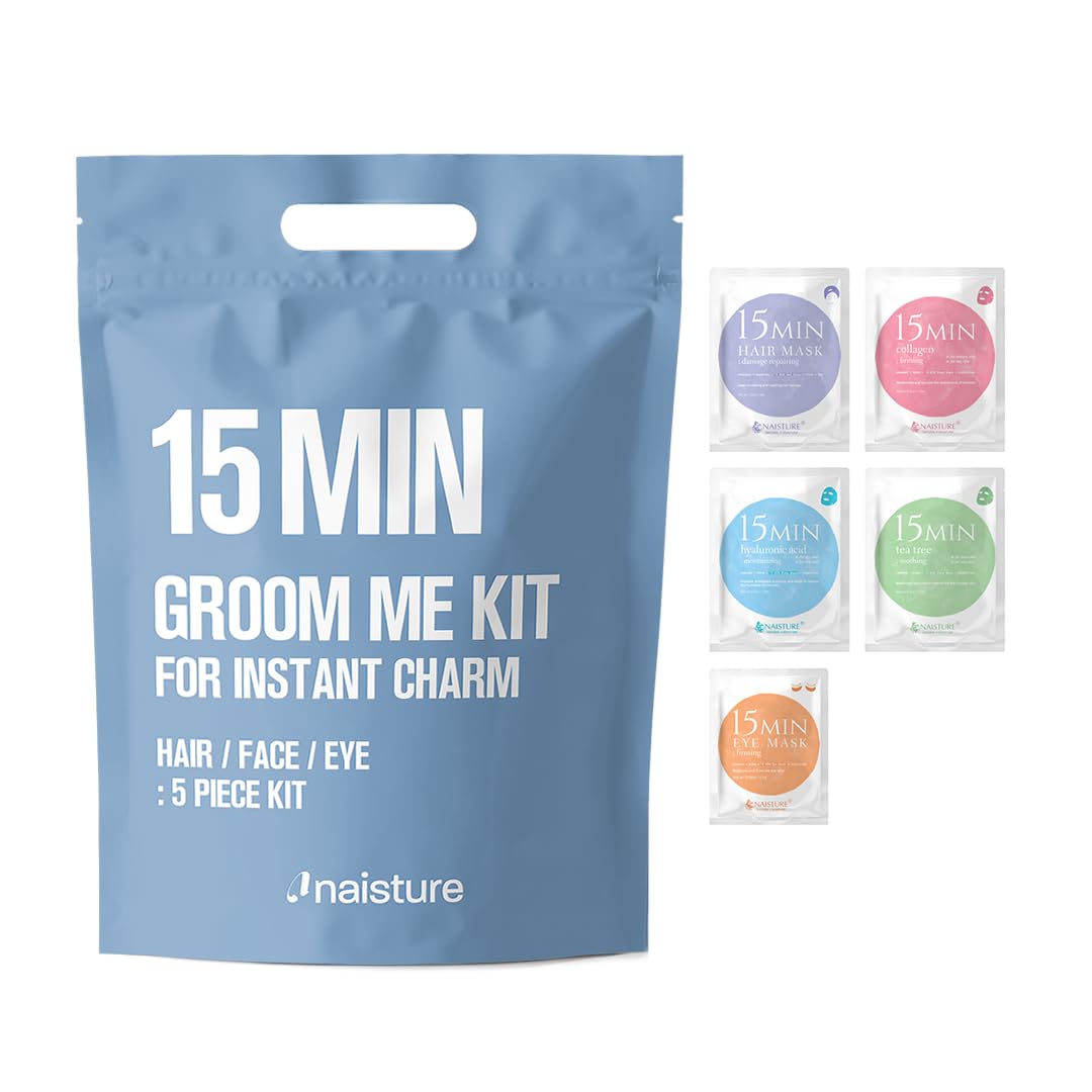 Naisture front packaging showing full 5-piece groom me kit and gifting appeal