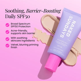 Naked Sundays lotion texture close-up demonstrating smooth blendability