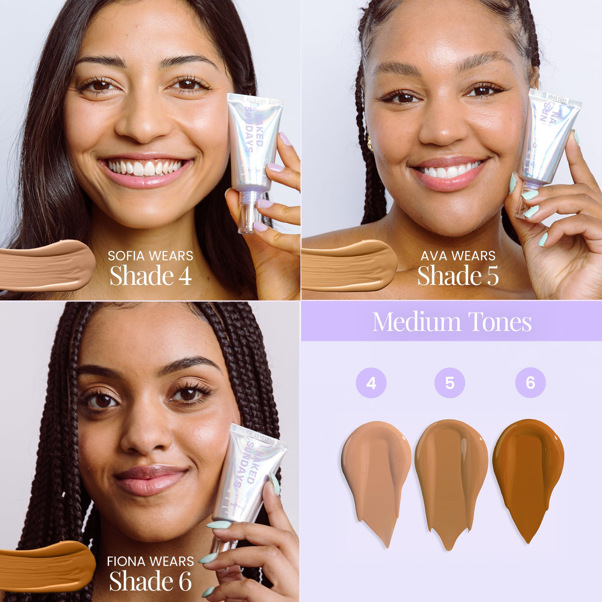 Naked Sundays application with fingers blending natural finish quickly