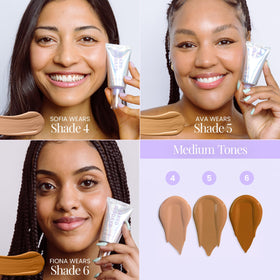 Naked Sundays application with fingers blending natural finish quickly