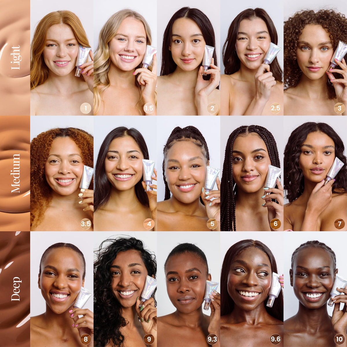 Naked Sundays ingredients label emphasizing peptides and skincare benefits