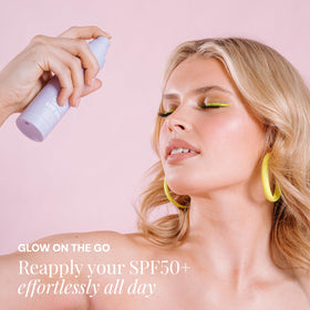 Naked Sundays clear finish on skin demonstrating no white cast benefit