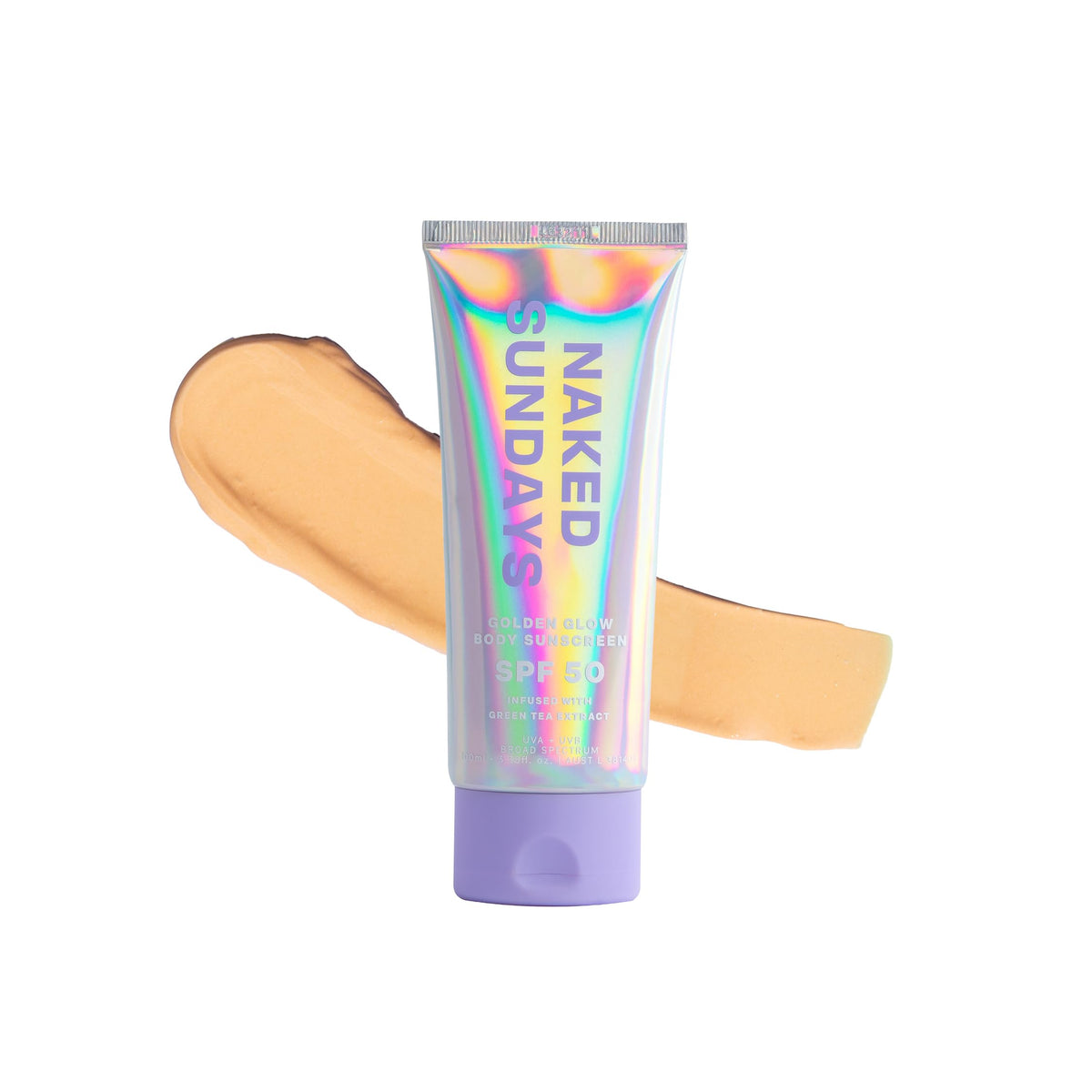 Naked Sundays front packaging showing product and SPF50 protection