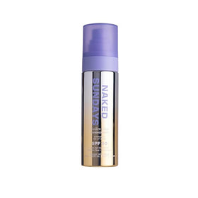 Naked Sundays front packaging showing SPF50 and golden shimmer benefit