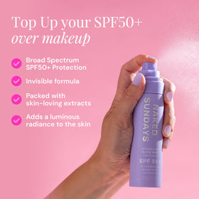Naked Sundays fine mist nozzle close-up for even, lightweight coverage
