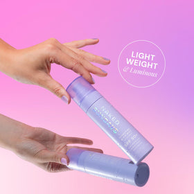 Naked Sundays spray over makeup demonstration preserving makeup while adding SPF
