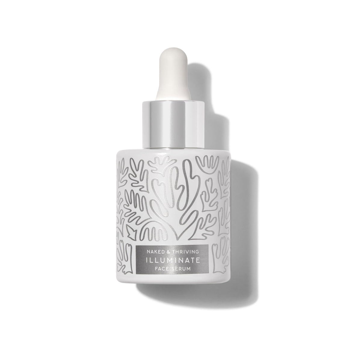 Naked & Thriving pipette dispensing serum highlighting precise application benefit