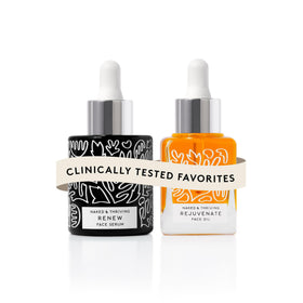 Naked & Thriving front packaging showing both bottles and benefits