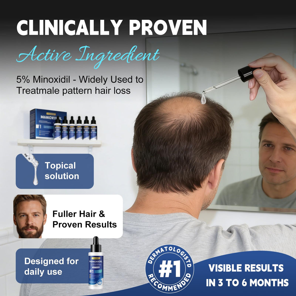 NALIOPI solution texture on fingertip showing fast-drying formula advantage