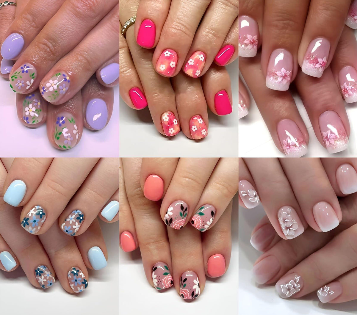 Namrec front packaging showing 144 daisy press-on nails and tools for easy setup