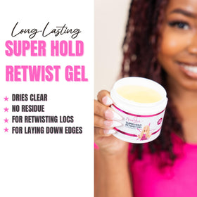 NappStar gel in hand during application for precise retwist control