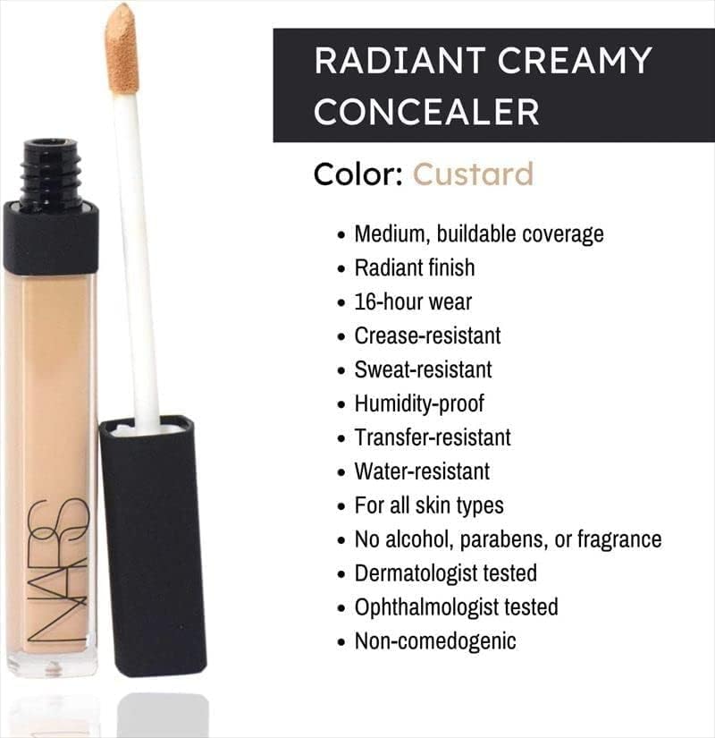 NARS swatch of Custard concealer on forearm showing creamy texture and blendability benefit