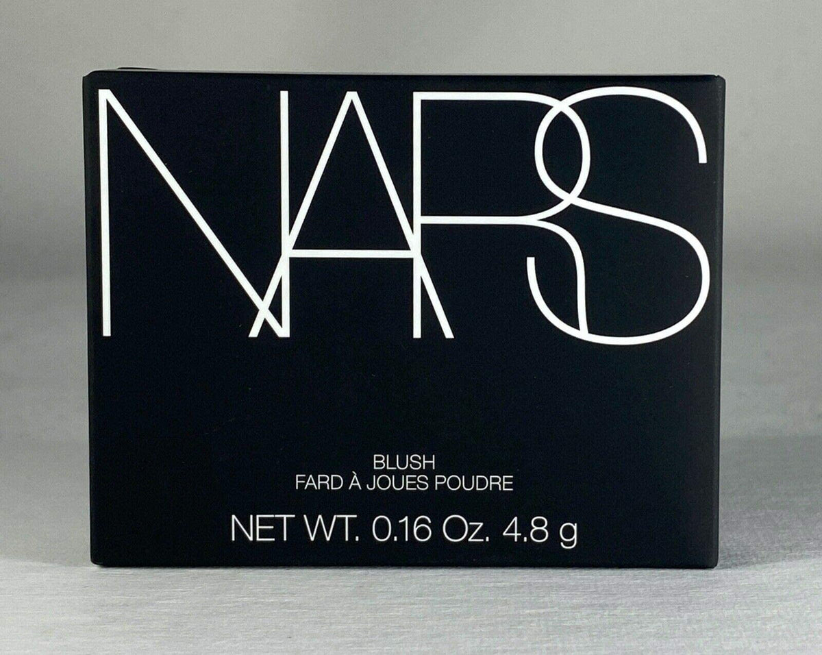NARS compact label detail showing shade name and quality craftsmanship benefit