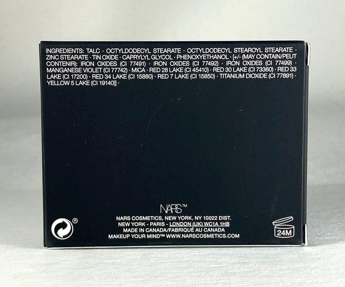 NARS blush size comparison next to coin showing 0.16 oz scale and travel-ready convenience