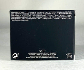 NARS blush size comparison next to coin showing 0.16 oz scale and travel-ready convenience