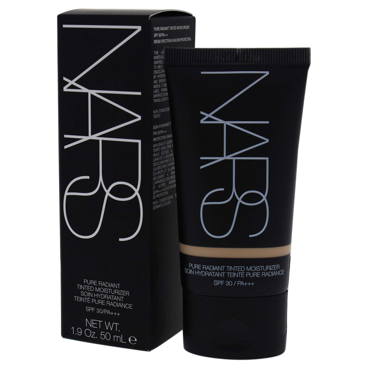 Model with fair skin wearing NARS Pure Radiant Finland showing luminous, even finish