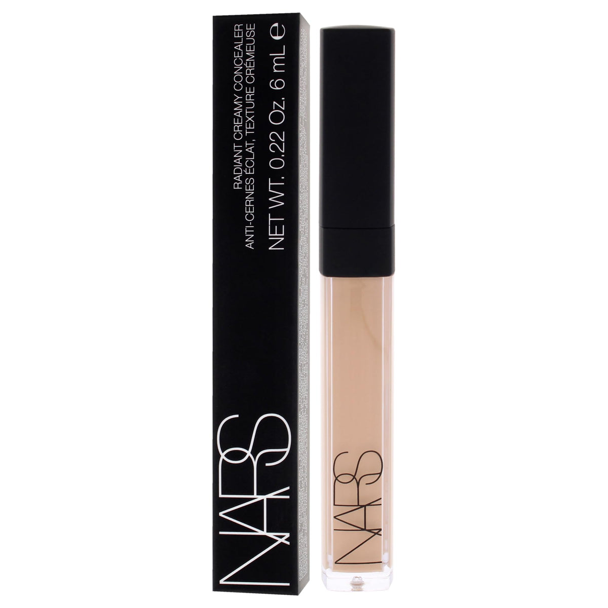 NARS concealer next to foundation showing how it seamlessly layers benefit