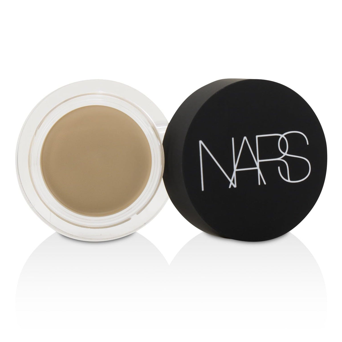 NARS concealer label close-up listing peptides and hyaluronic acid