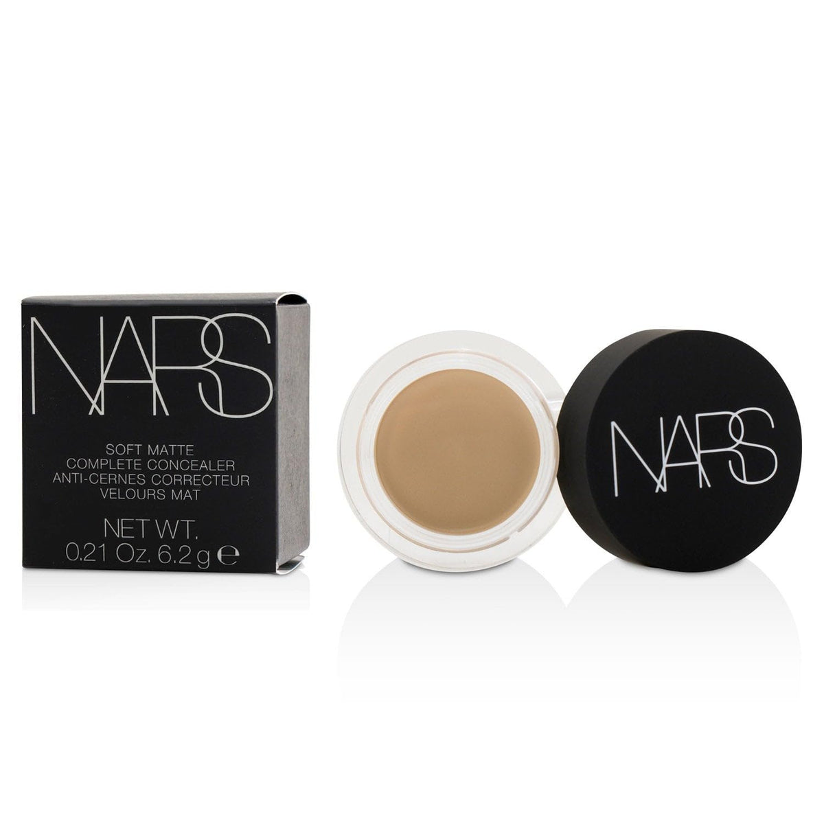 NARS concealer applied under eye showing brightening effect