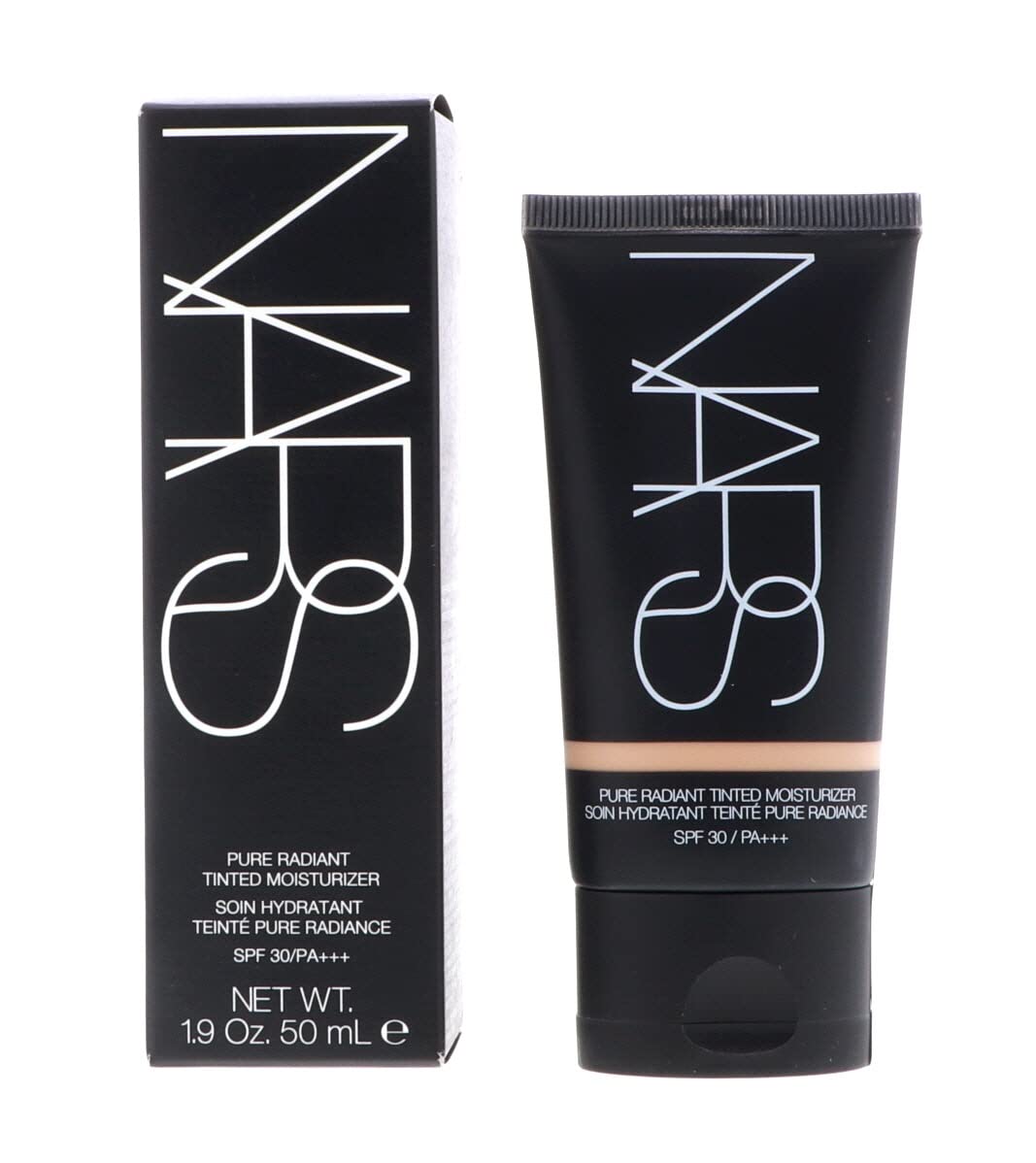 NARS tube front view showing St. Moritz shade and SPF 30 protection