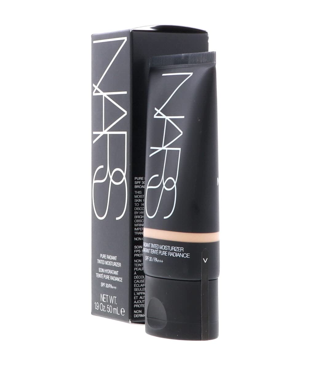 NARS tube side profile next to a coin for size comparison and portability