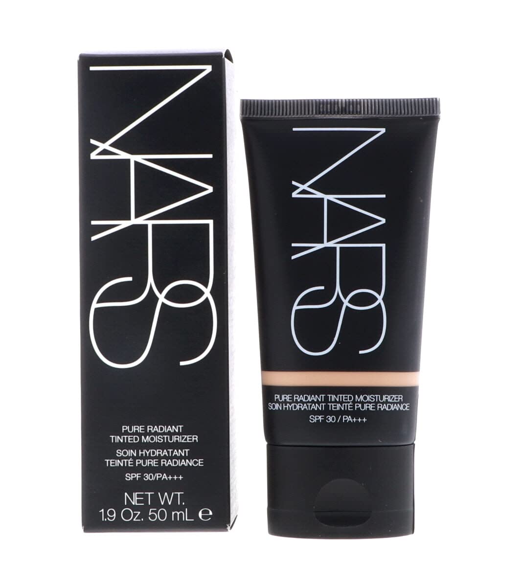 NARS tinted moisturizer texture swatch showing smooth radiant finish