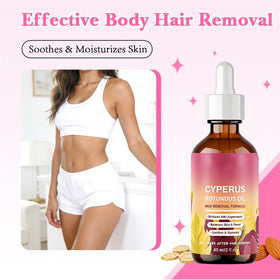 Narvokey applying oil to forearm to reduce hair regrowth and soothe skin