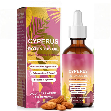 Narvokey front packaging of Cyperus Rotundus oil showing 60ml and benefits