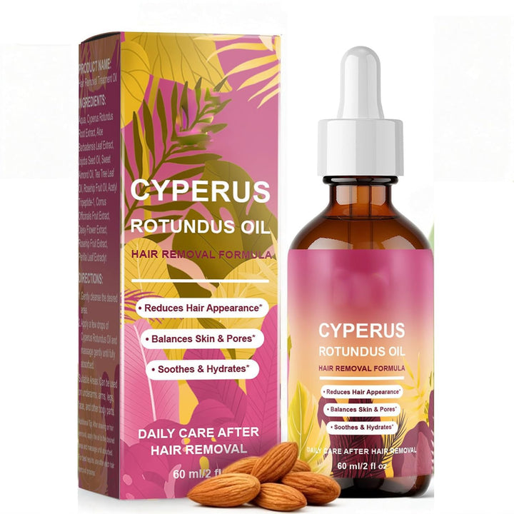 Narvokey front packaging of Cyperus Rotundus oil showing 60ml and benefits